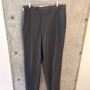 New Ralph Lauren Mens 38x34 Medium Gray Plaid Dress Pants Comfort Flex Flat